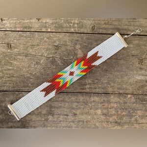 ‘Native’ Handmade Seed Bead Bracelet - 9”